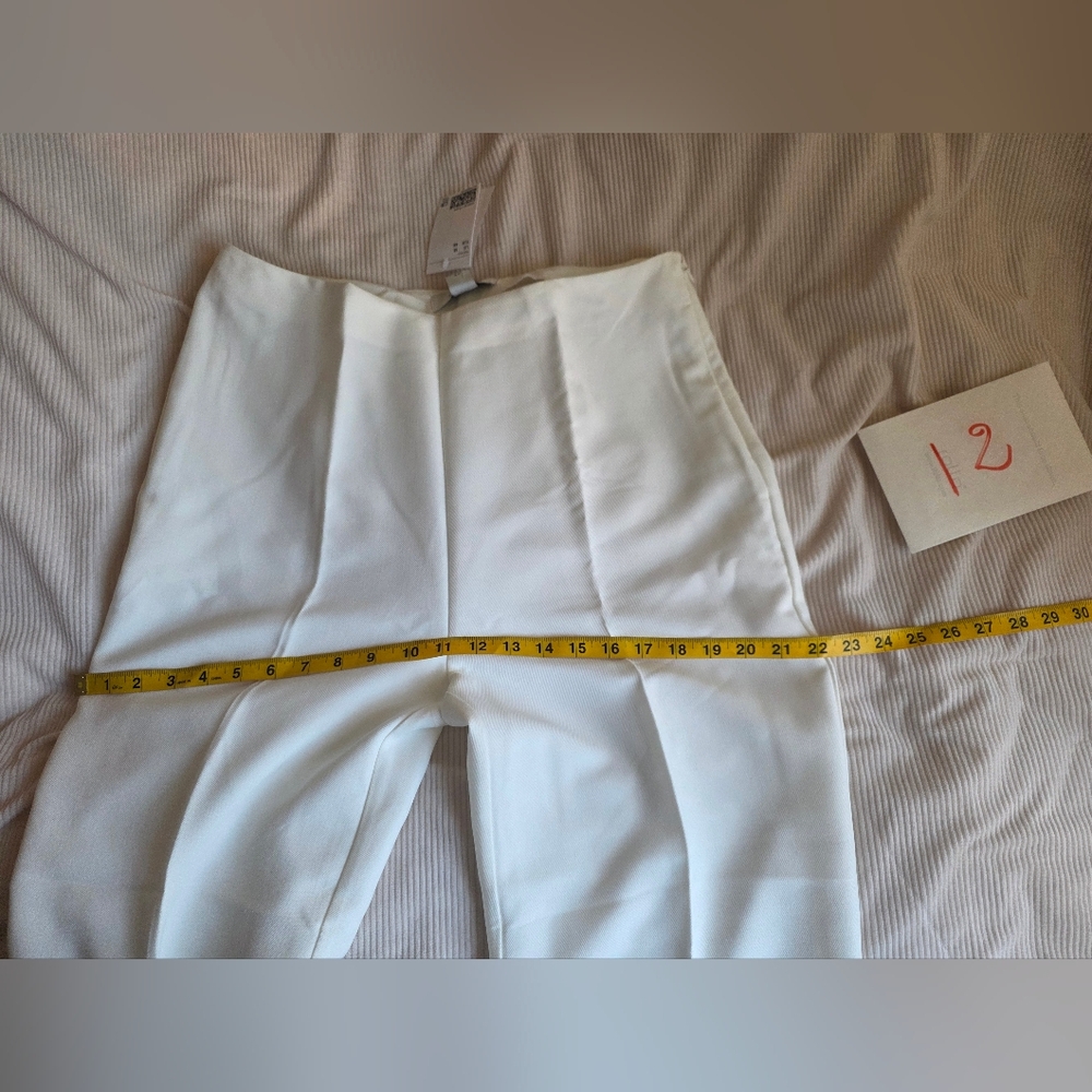 H&M Bead-embellished Pants white (PANTS ONLY). NWT. Top separately sold - Picture 15 of 16